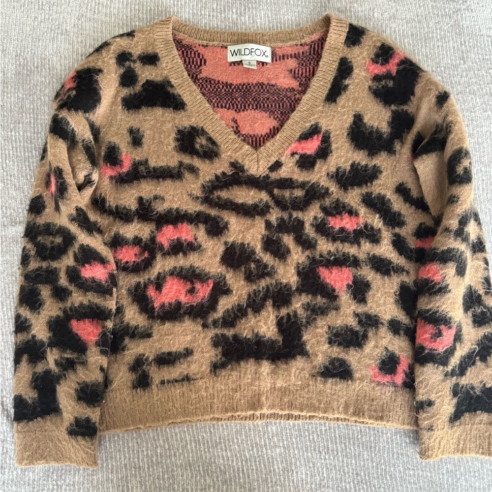 Wildfox Cheetah Sweater S